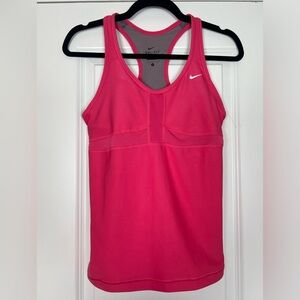 Nike Dry Fit Hot Pink Tank With Built-In Sports Bra